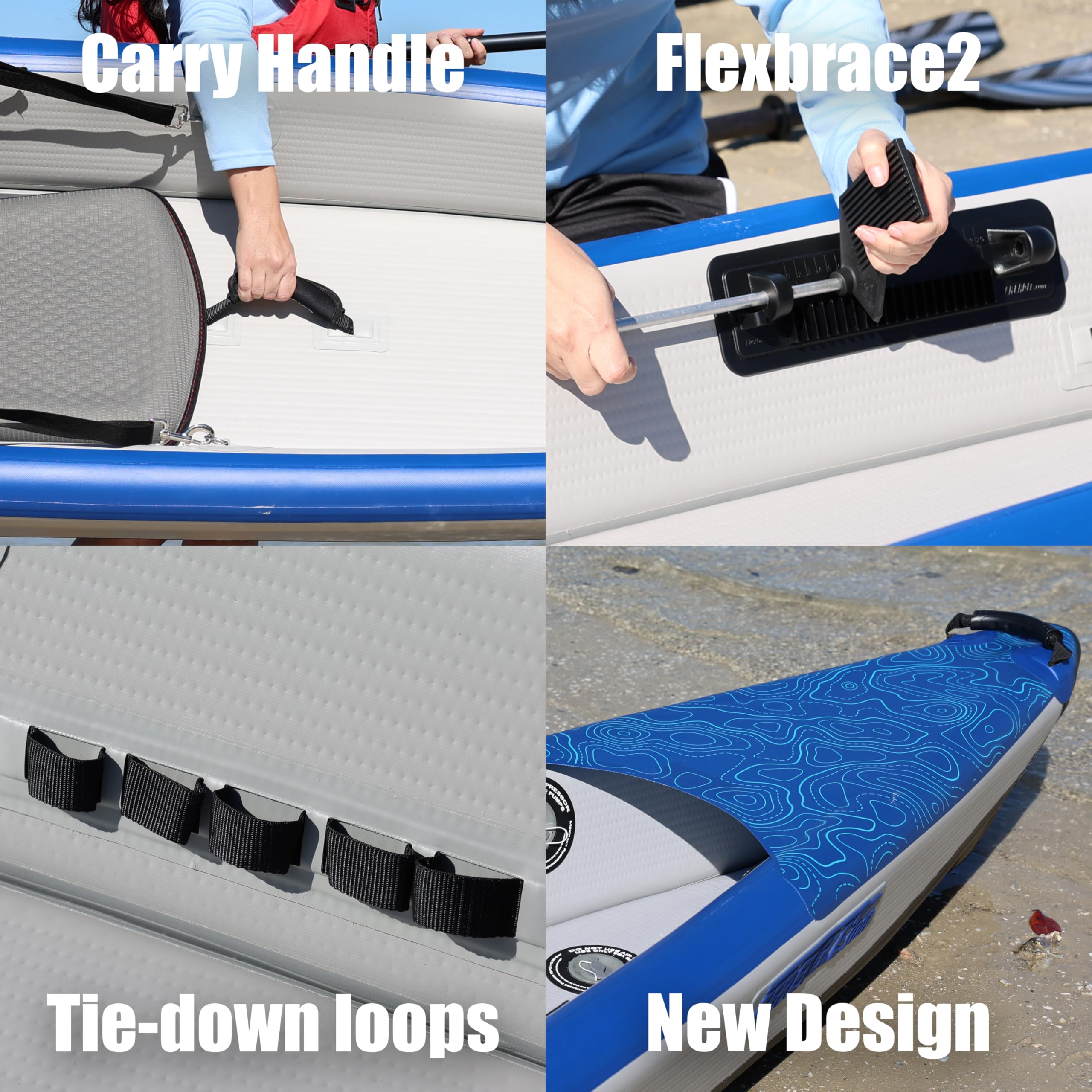 Sea Eagle RazorLite 393RL Inflatable Kayak – Ultra-Light Drop-Stitch Touring Kayak (Solo/Tandem) with FlexBrace2 Footrests, Tall Back Seat, Paddle, Pump & Backpack - Image 18