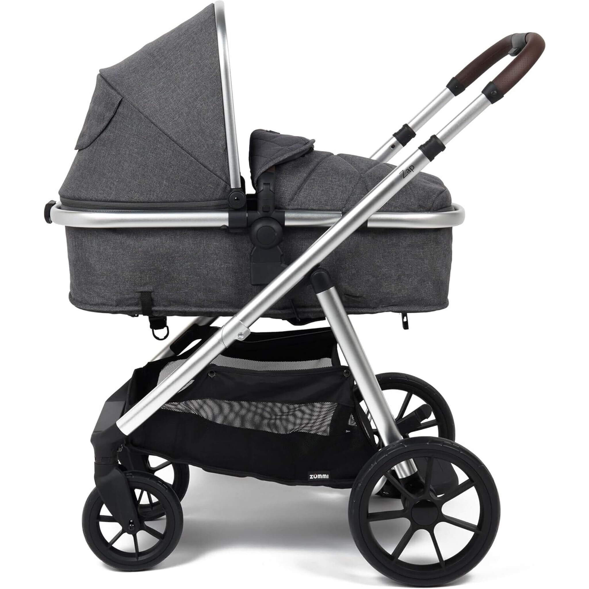 Babylo Zap Travel System Ride-on Board with i-Size Infant Carrier, Silver/Grey