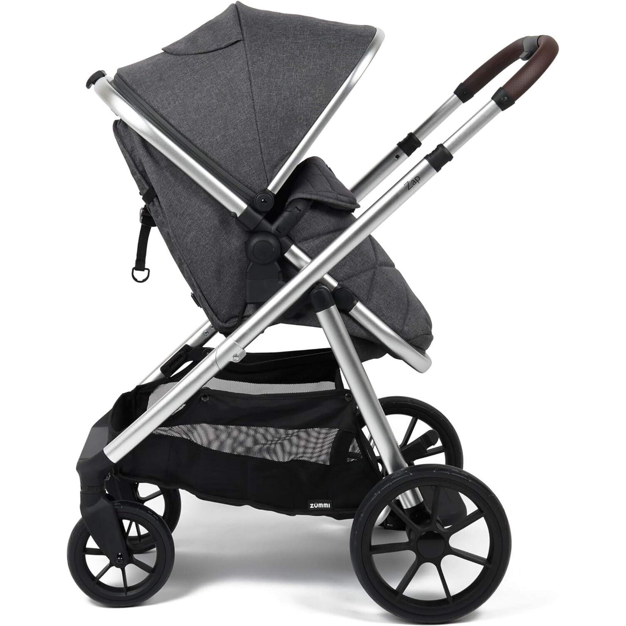 Babylo Zap Travel System Ride-on Board with i-Size Infant Carrier, Silver/Grey
